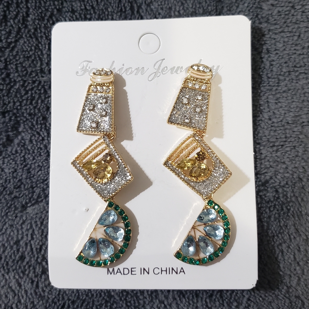 Tequila Shot, Salt and Lime Earrings